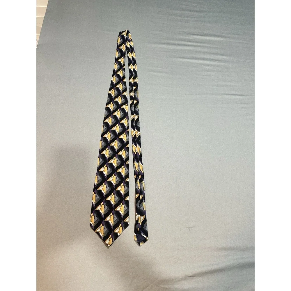 Jerry Garcia Silk Tie Butterfly Study Abstract‎ Black Gray Made USA